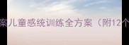 乐高肢体运动教案儿童感统训练全方案附12个分龄教学案例