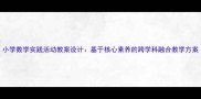 小学数学实践活动教案设计基于核心素养的跨学科融合教学方案