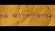 大班五感体验主题教案酸甜苦辣中的情感启蒙与感官教育实践