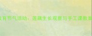 幼儿园自然教育节气活动莲藕生长观察与手工课教案附资源包