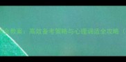 中考冲刺主题班会教案高效备考策略与心理调适全攻略附详细流程