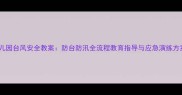 幼儿园台风安全教案防台防汛全流程教育指导与应急演练方案
