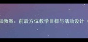幼儿园小班方位认知教案前后方位教学目标与活动设计附完整教学方案
