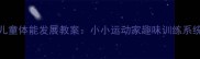 3-6岁儿童体能发展教案小小运动家趣味训练系统设计