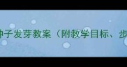 中班科学活动种子发芽教案附教学目标步骤延伸活动