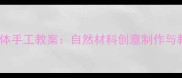 大班幼儿立体手工教案自然材料创意制作与教学资源包