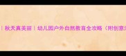 大班教案秋天真美丽幼儿园户外自然教育全攻略附创意活动方案