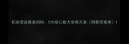 托班语言教案目标5大核心能力培养方案附教学案例