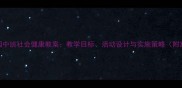 幼儿园中班社会健康教案教学目标活动设计与实施策略附案例
