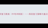 初三化学复习教案中考冲刺版高效复习策略与重点知识点