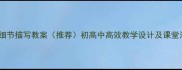 作文细节描写教案推荐初高中高效教学设计及课堂活动