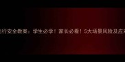 周末出行安全教案学生必学家长必看5大场景风险及应对指南